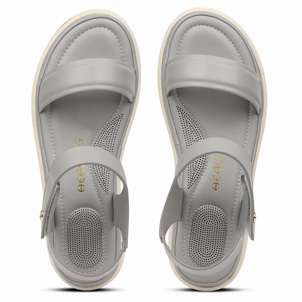 Healers Grey Casual Flat Sandal For Women SSAL-1 By Liberty