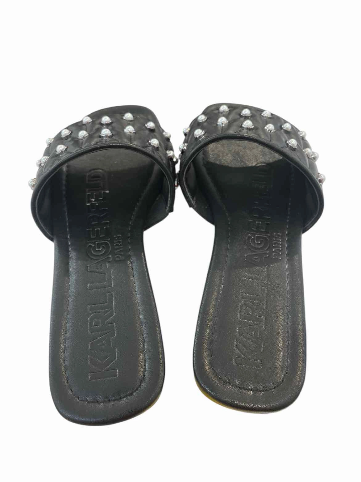 Karl Lagerfeld Black and white Size 8 Sandals