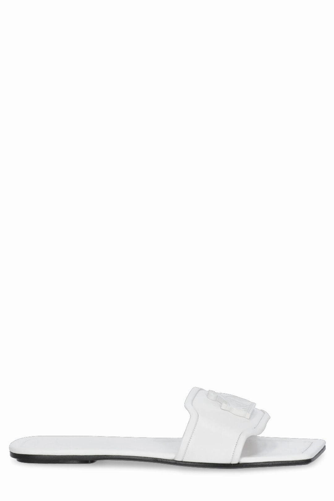 Lanvin Logo Embossed Square-Toe Sandals