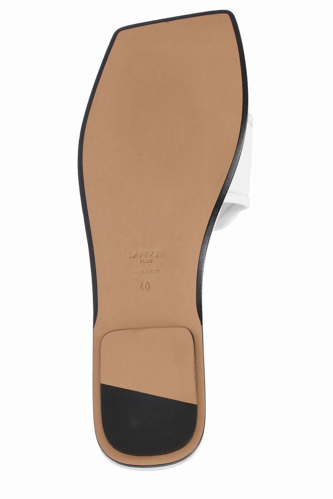 Lanvin Logo Embossed Square-Toe Sandals