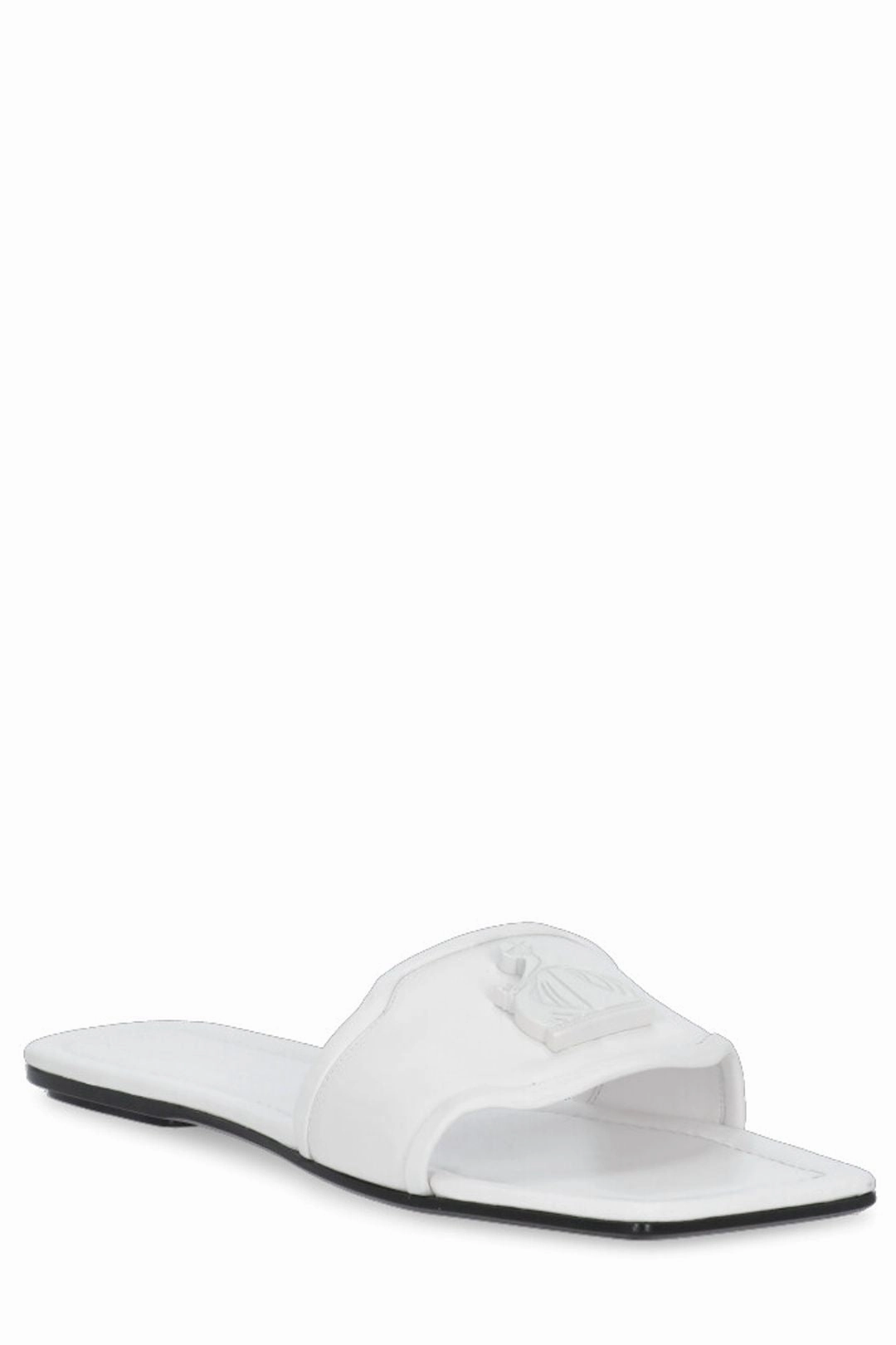 Lanvin Logo Embossed Square-Toe Sandals