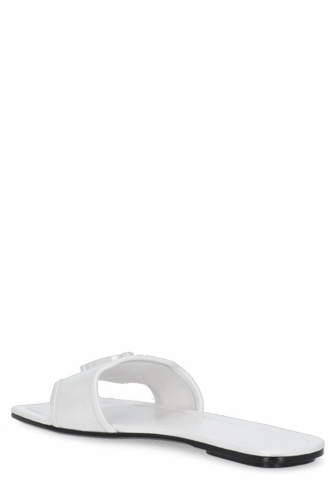 Lanvin Logo Embossed Square-Toe Sandals