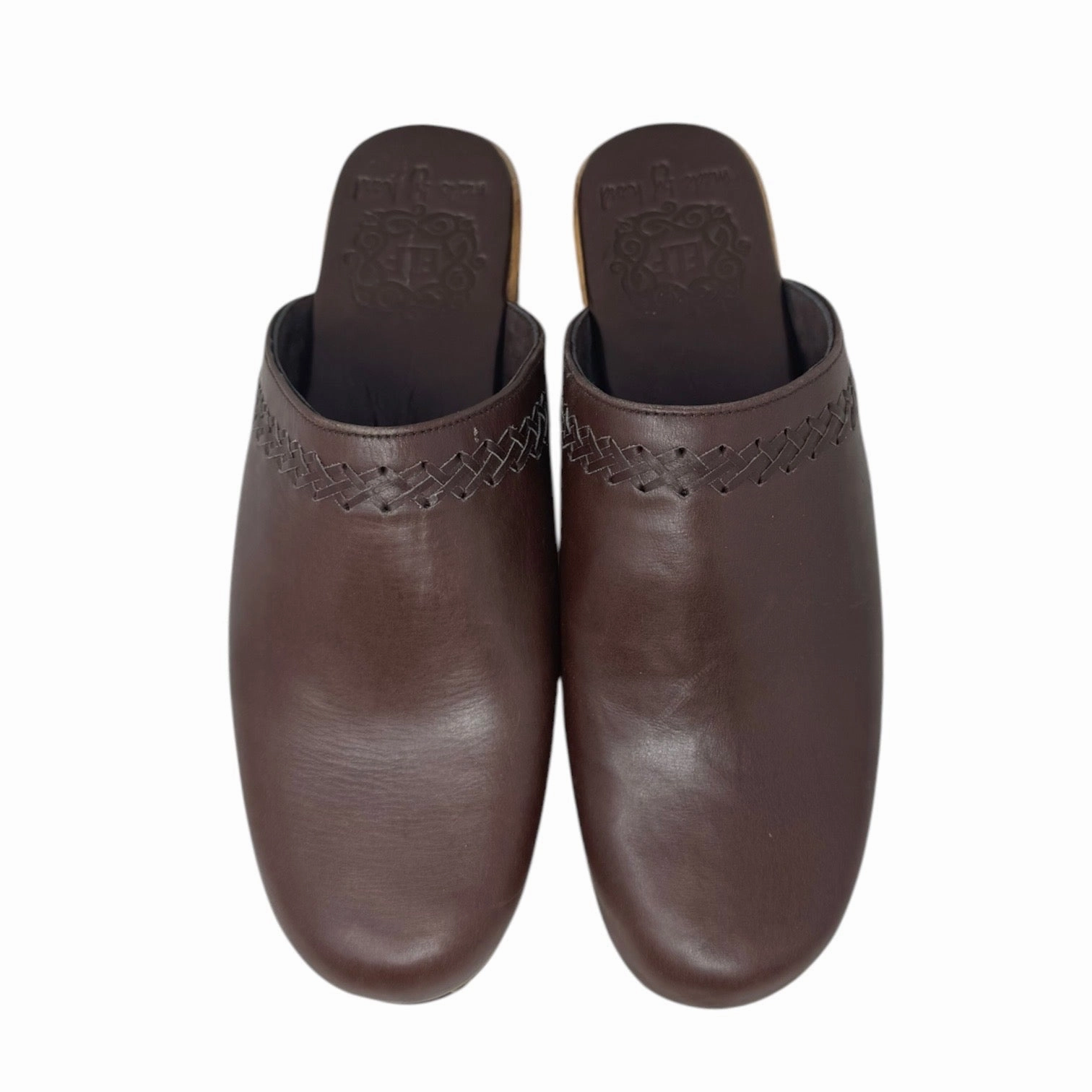 Malibu Leather Clogs By Bali Elf In Dark Brown, Size: 9