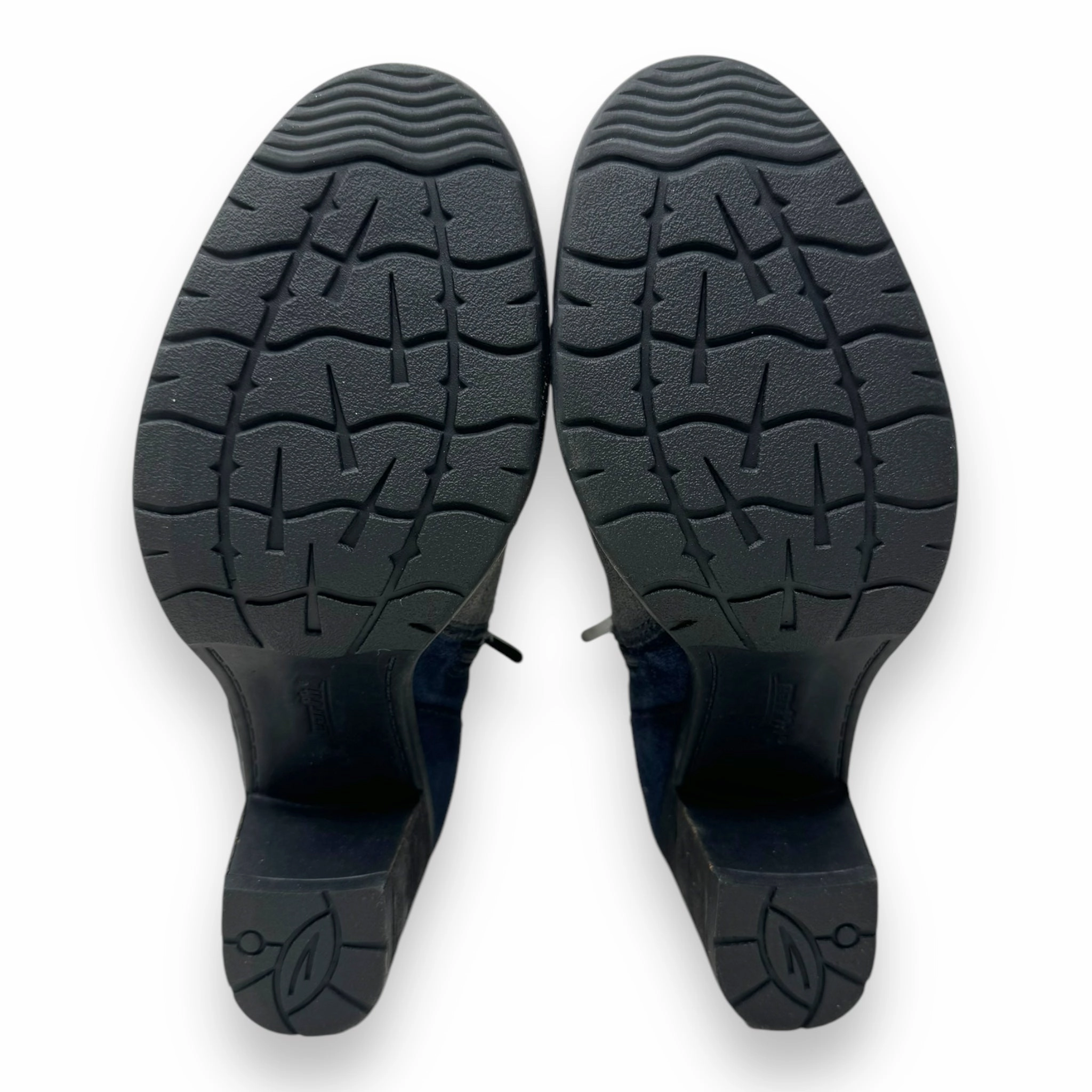 Malta Boots By Earth In Black, Grey & Blue Suede, Size: 7