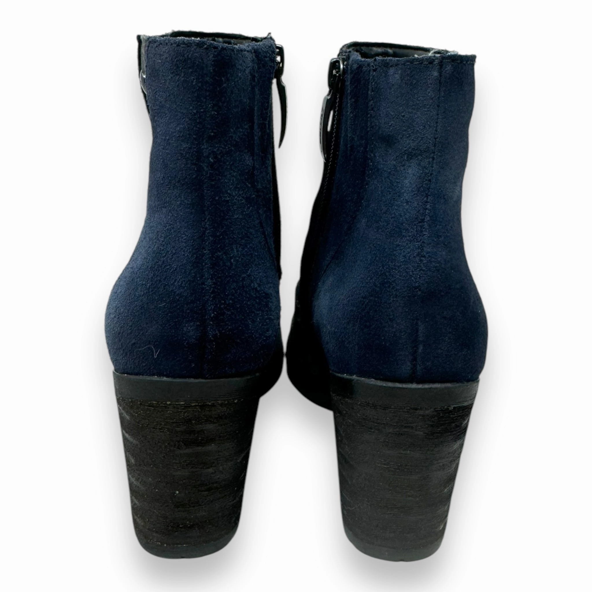 Malta Boots By Earth In Black, Grey & Blue Suede, Size: 7