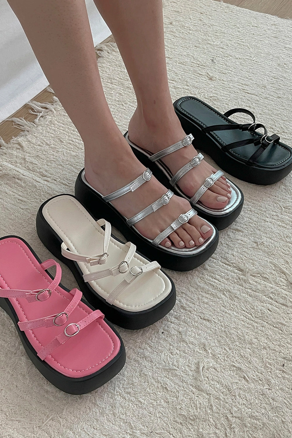 Mindy Bow Platform Slippers
