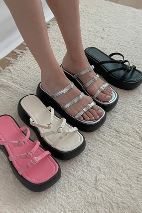 Mindy Bow Platform Slippers