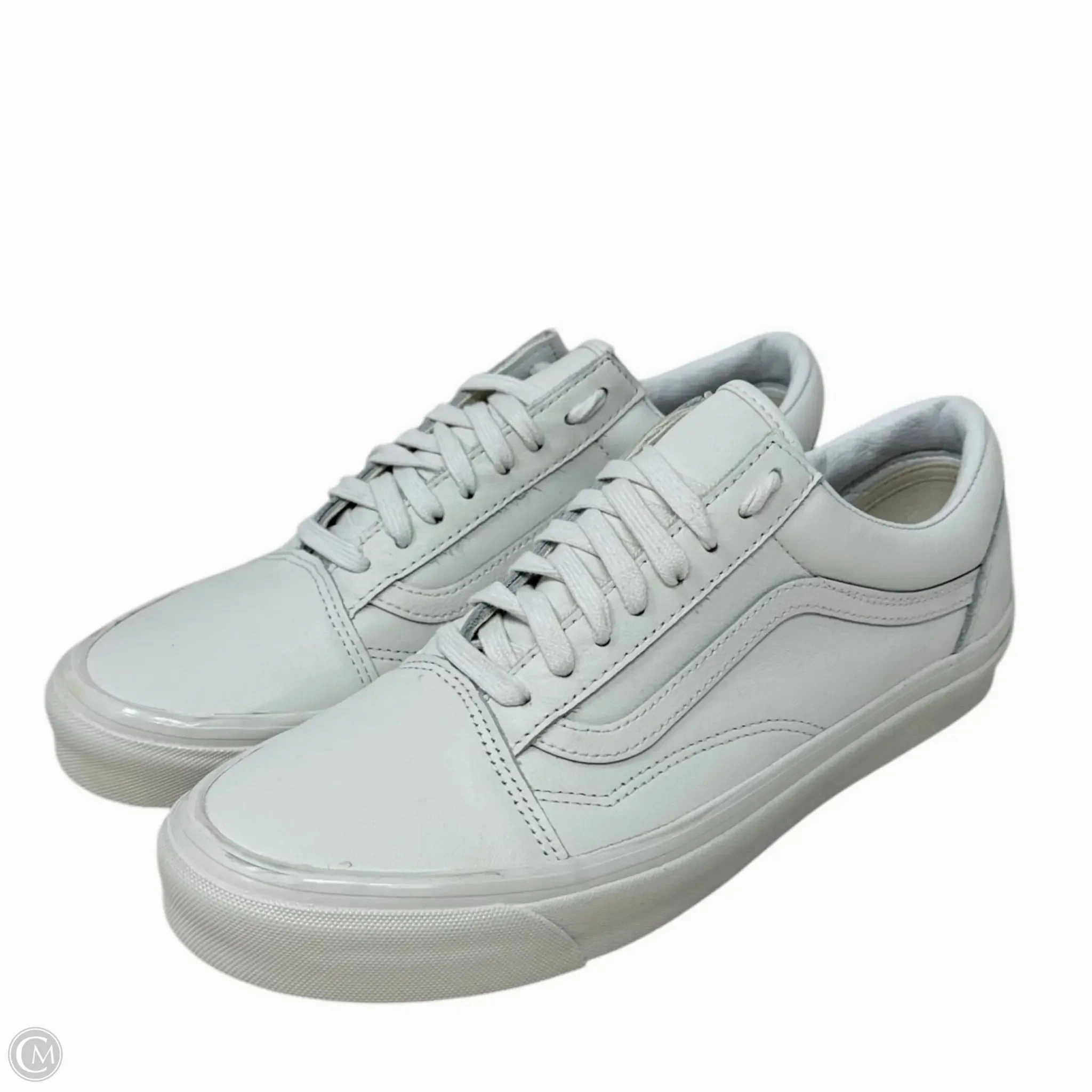 Old Skool Leather Sneakers By Vans In White, Size: 11