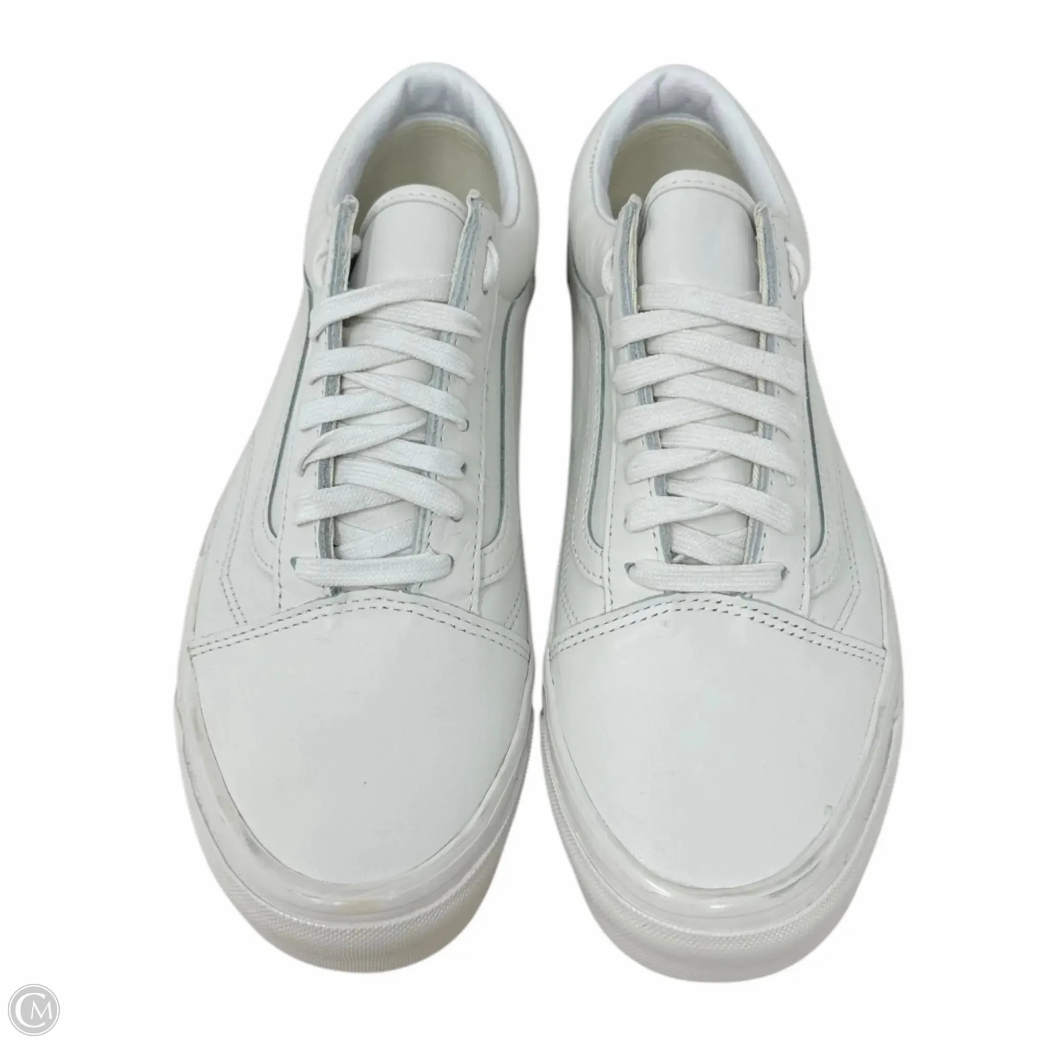 Old Skool Leather Sneakers By Vans In White, Size: 11