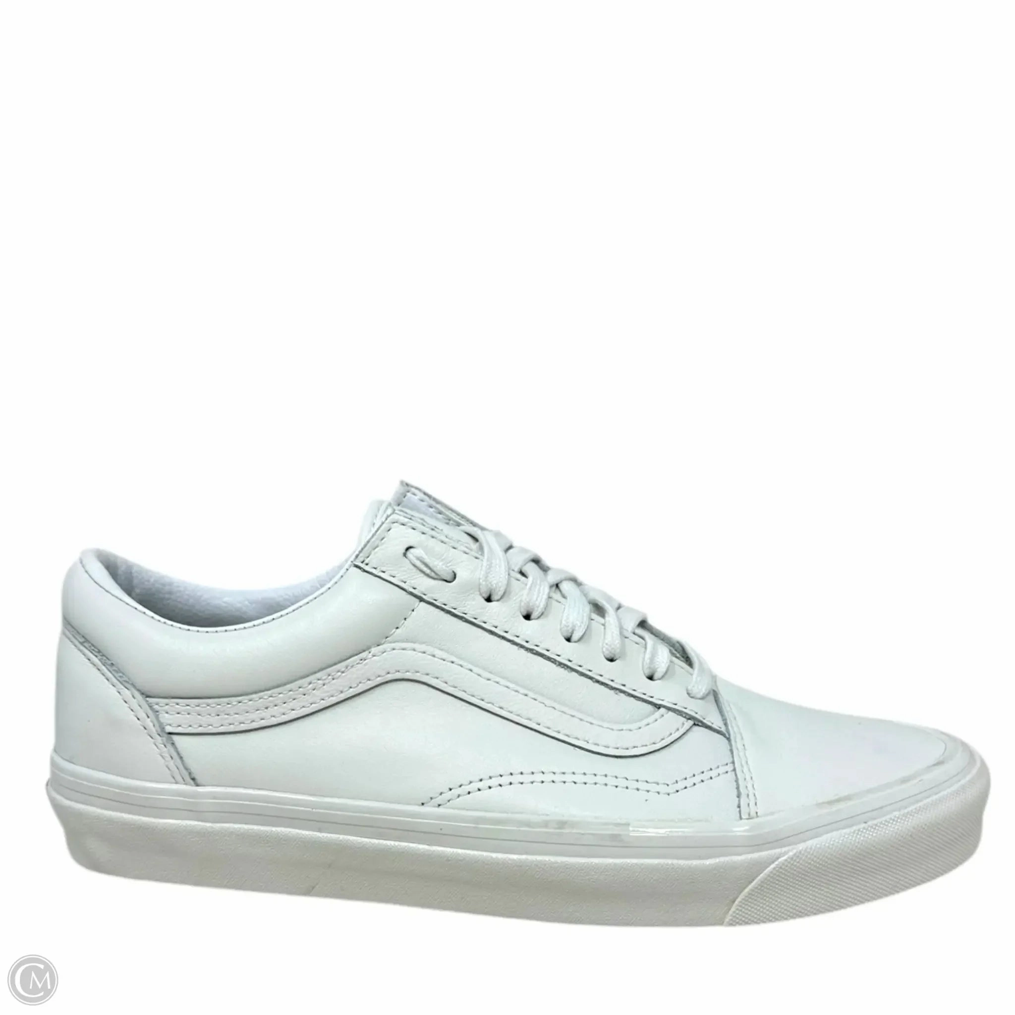 Old Skool Leather Sneakers By Vans In White, Size: 11