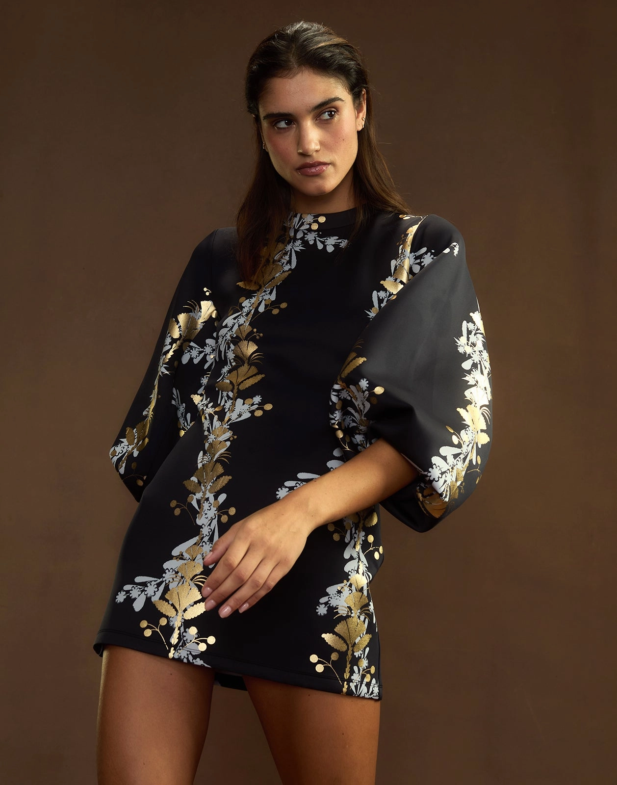 Pure Gold Bonded Mini Dress