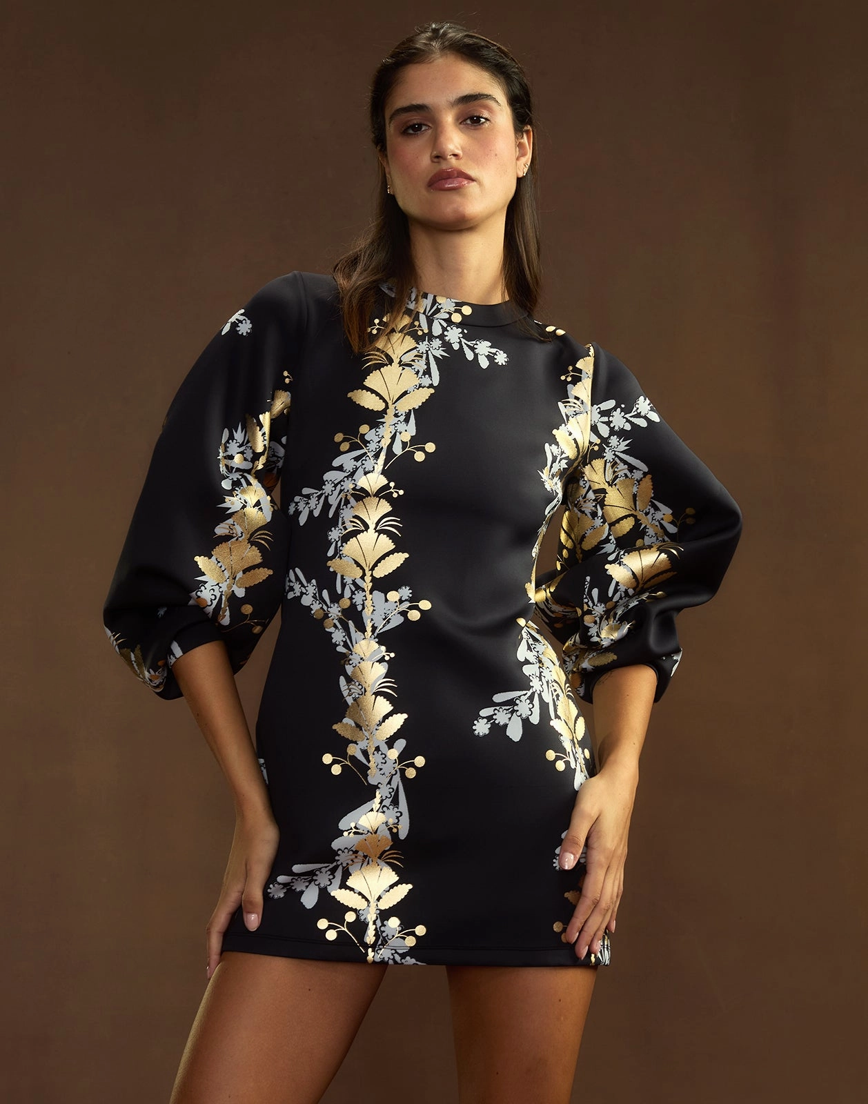 Pure Gold Bonded Mini Dress