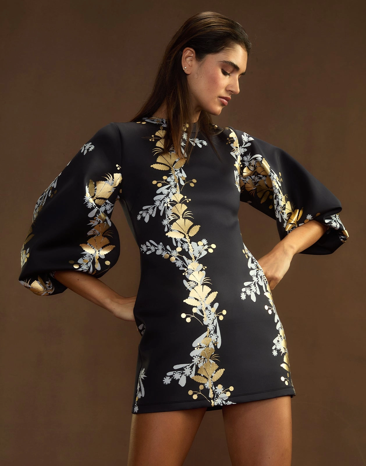 Pure Gold Bonded Mini Dress