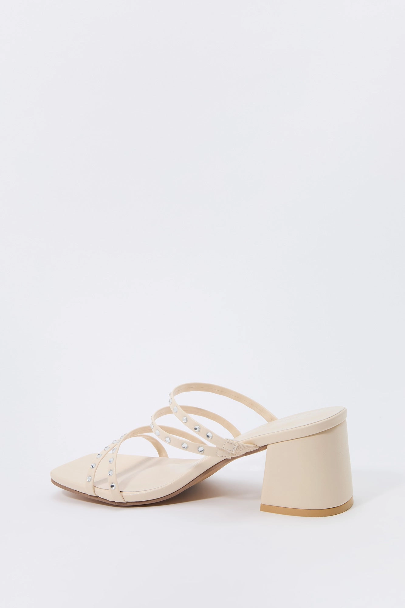 Rhinestone Strappy Open Toe Heel