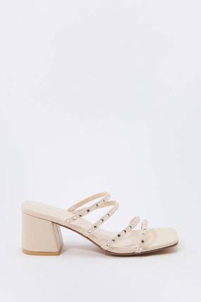 Rhinestone Strappy Open Toe Heel