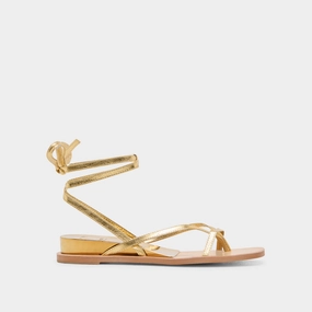RUDIE SANDALS DARK GOLD METALLIC LEATHER