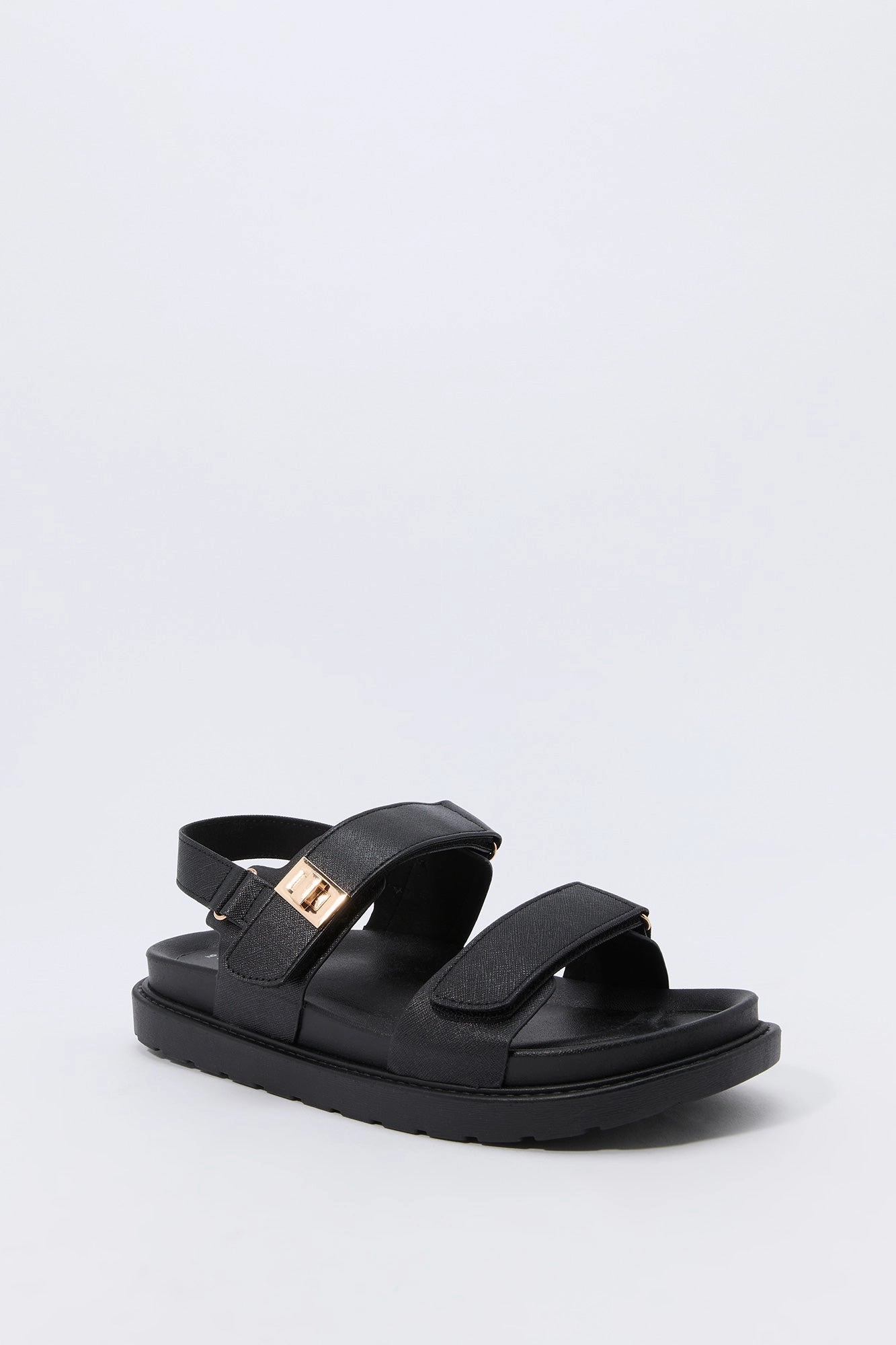 Sandales en similicuir avec bandes Velcro