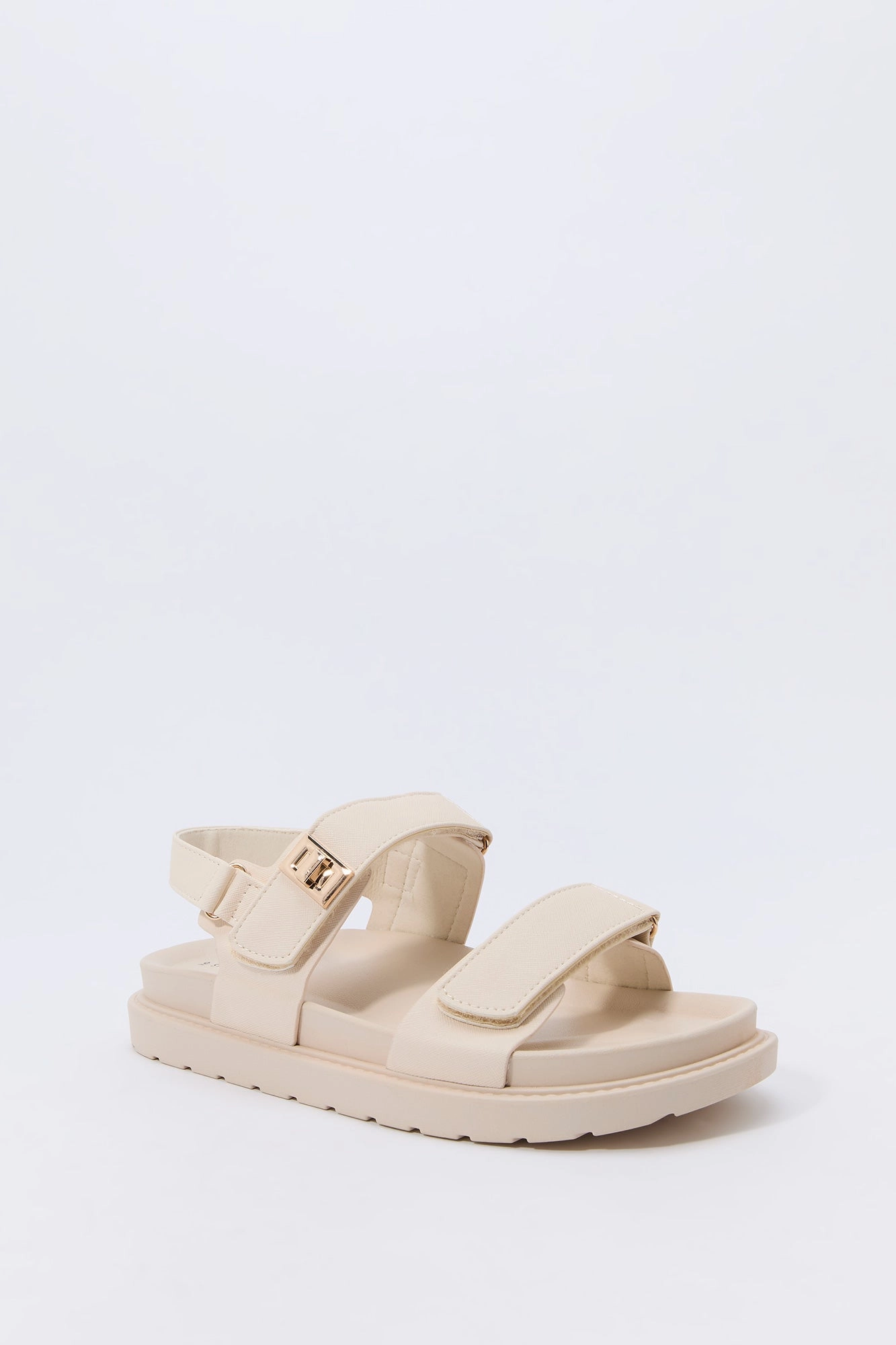 Sandales en similicuir avec bandes Velcro