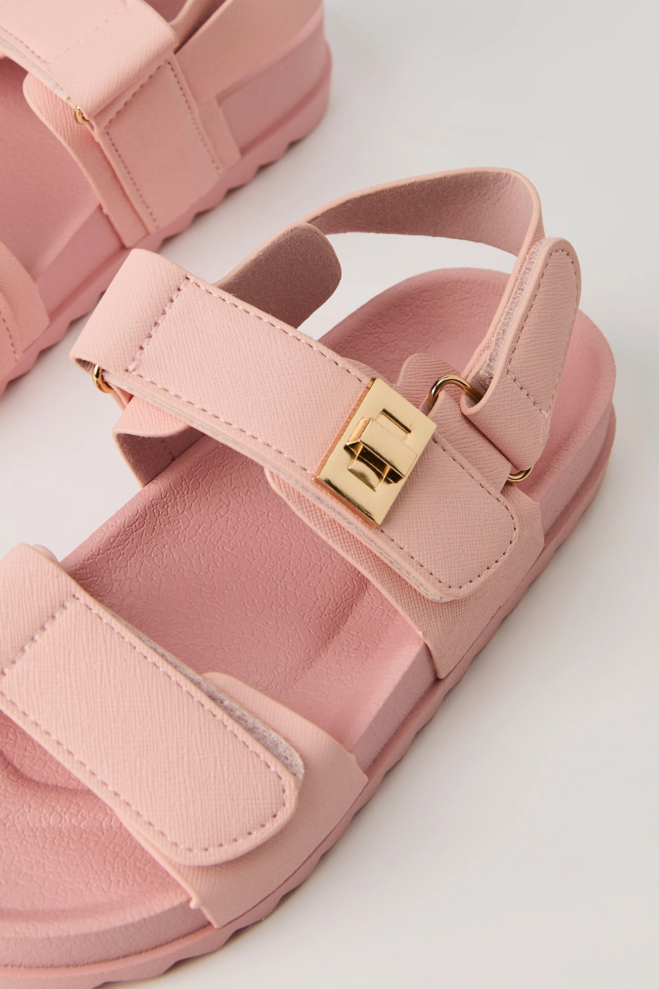 Sandales plateforme avec bandes Velcro pour fille