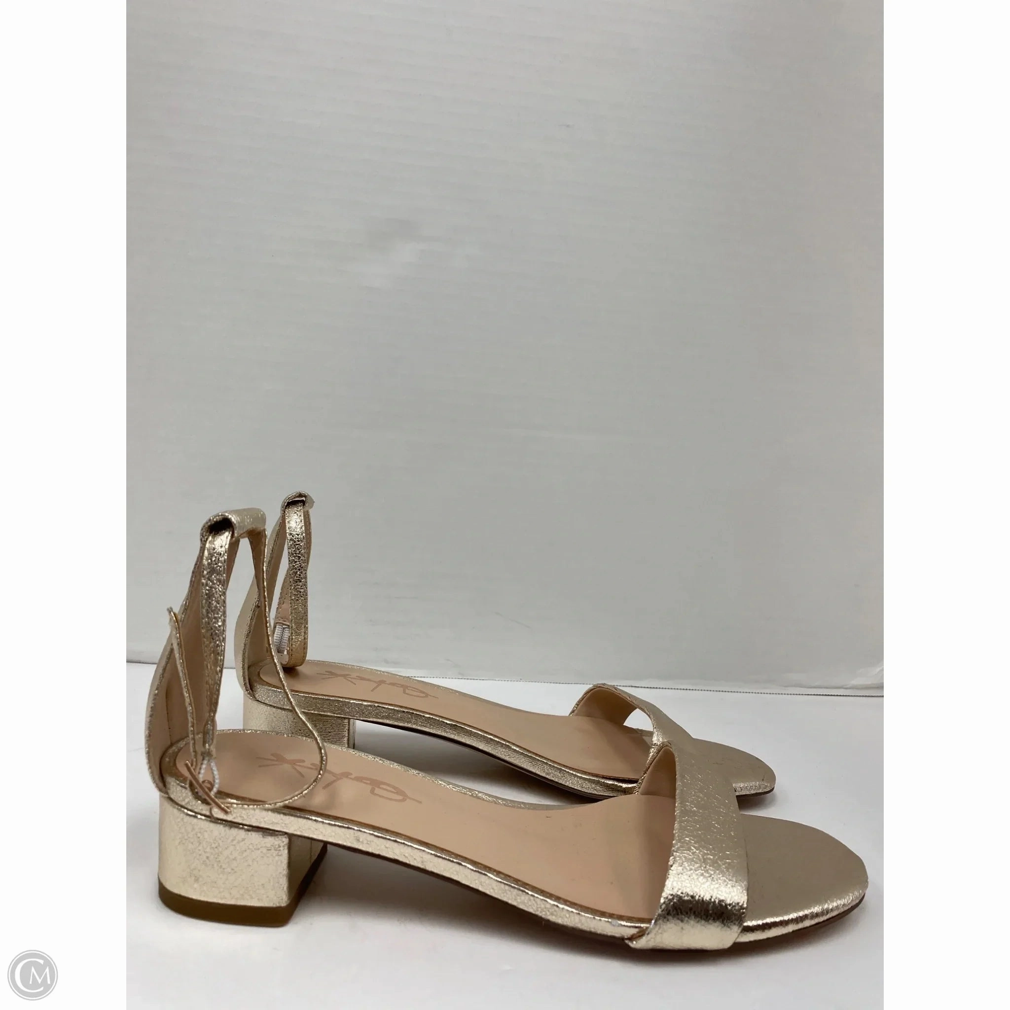 Sandals Heels Block By Cmf In Gold, Size: 7