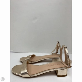 Sandals Heels Block By Cmf In Gold, Size: 7