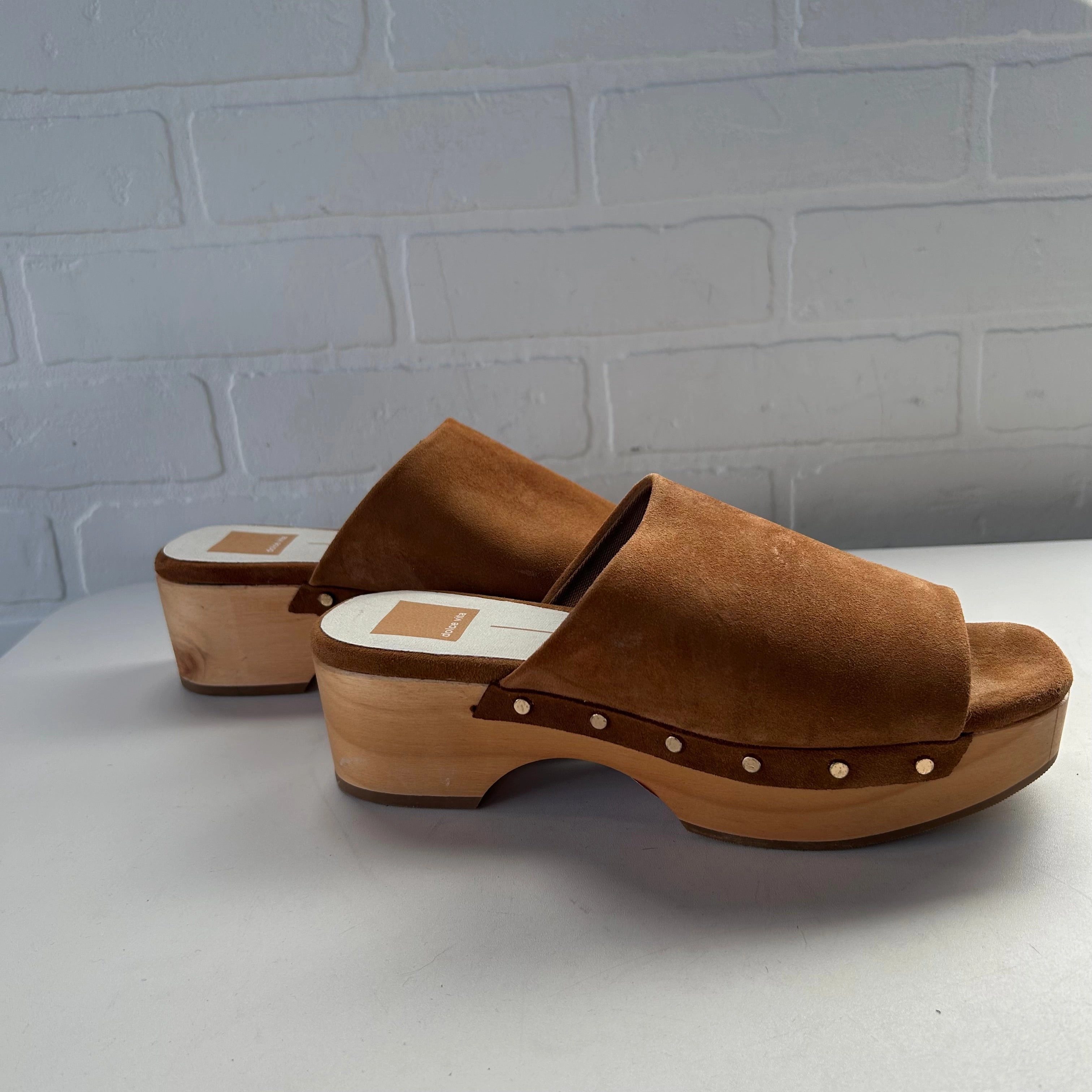 Sandals Heels Block By Dolce Vita In Brown, Size: 7