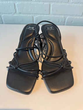 Sandals Heels Block By Marc Fisher In Black, Size: 7.5