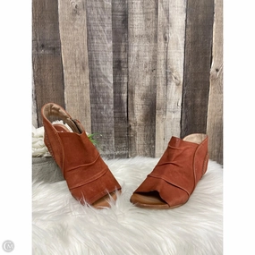Sandals Heels Block By Miz Mooz In Orange, Size: 8