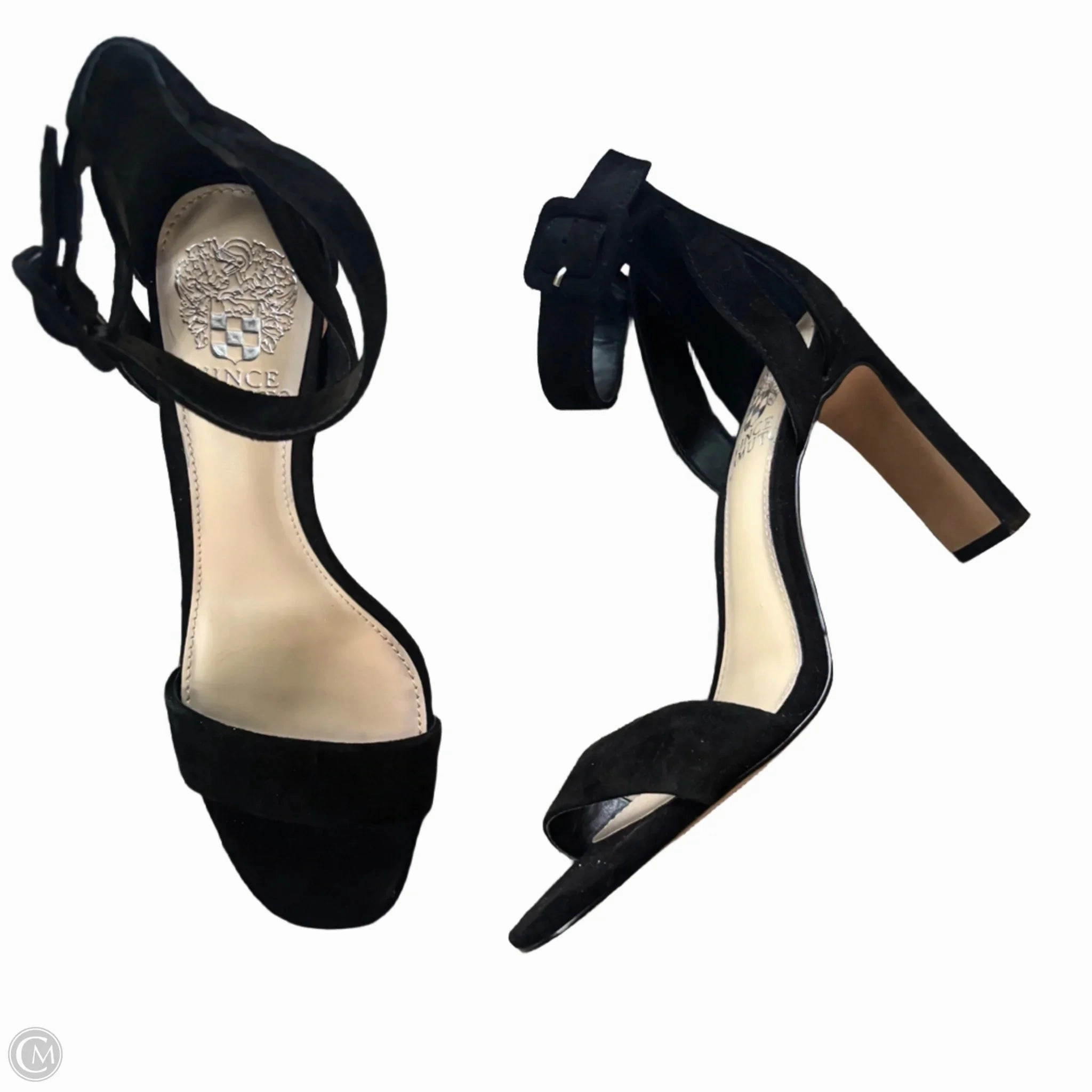Sandals Heels Block By Vince Camuto In Black, Size: 6.5