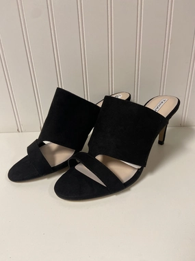 Sandals Heels Kitten By Tahari By Arthur Levine In Black, Size: 8.5