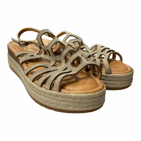 Sandals Heels Platform By Bella Vista In Tan, Size:9