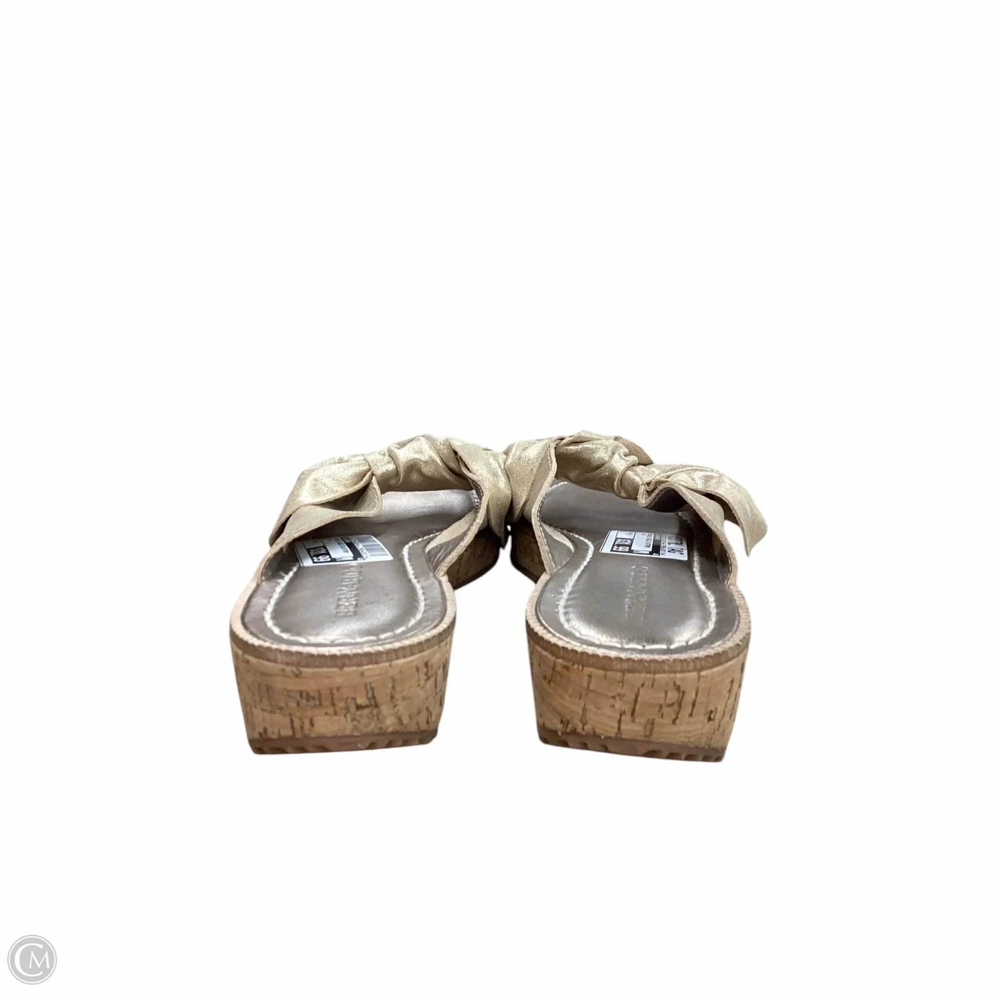 Sandals Heels Platform By Bernardo In Gold, Size: 9