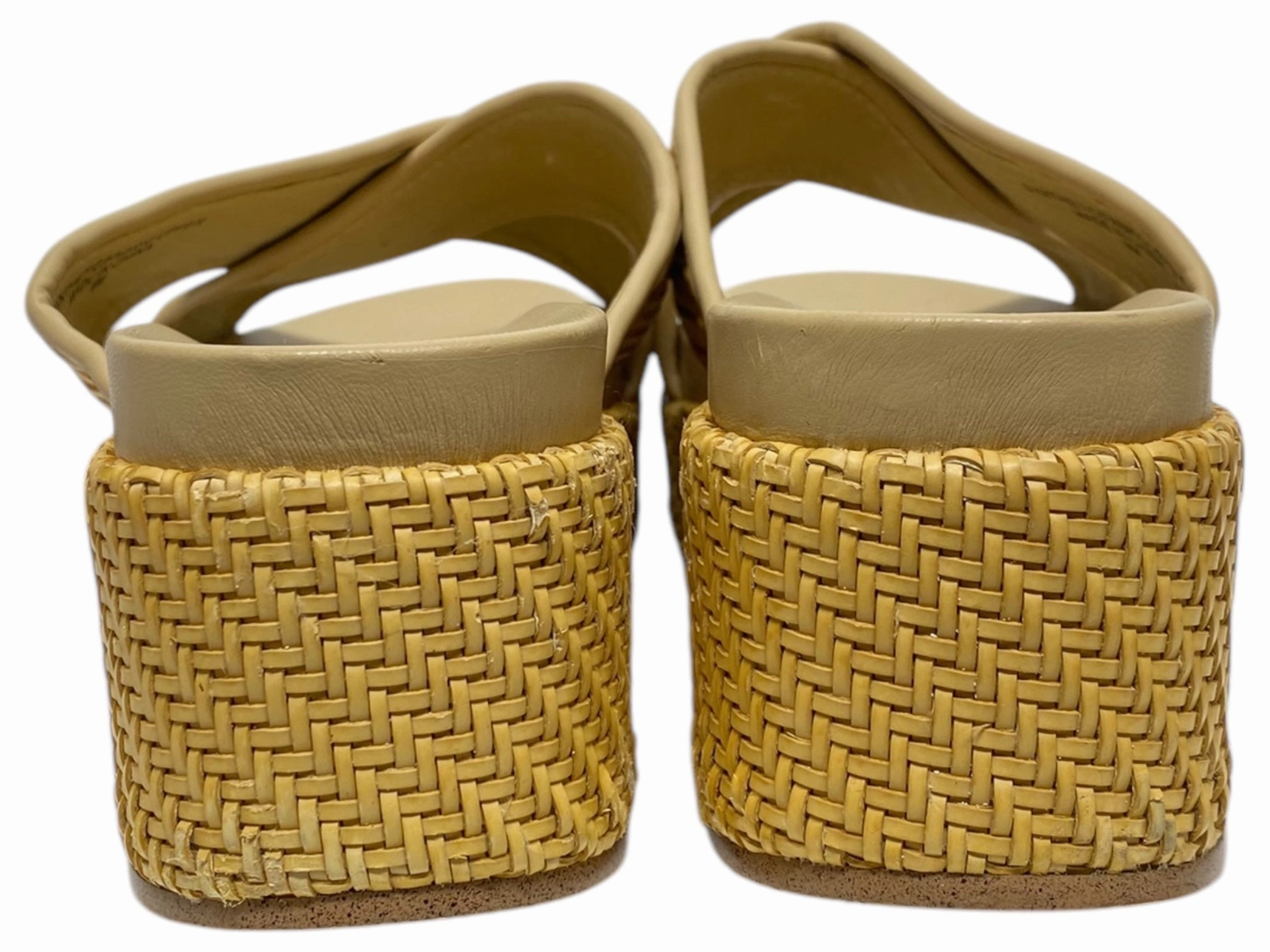 Sandals Heels Platform By J Slides In Tan, Size: 9