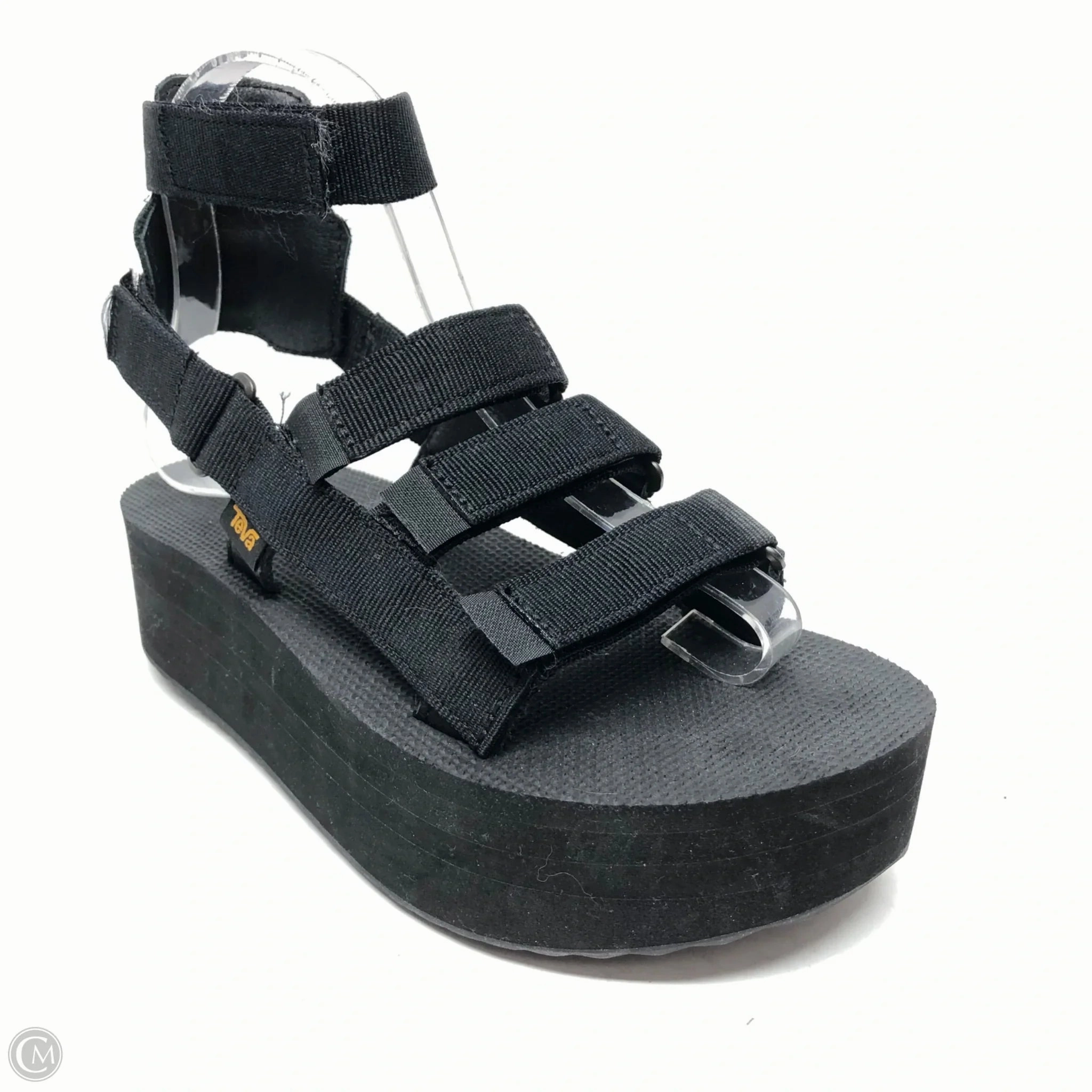 Sandals Heels Platform By Teva In Black, Size: 6