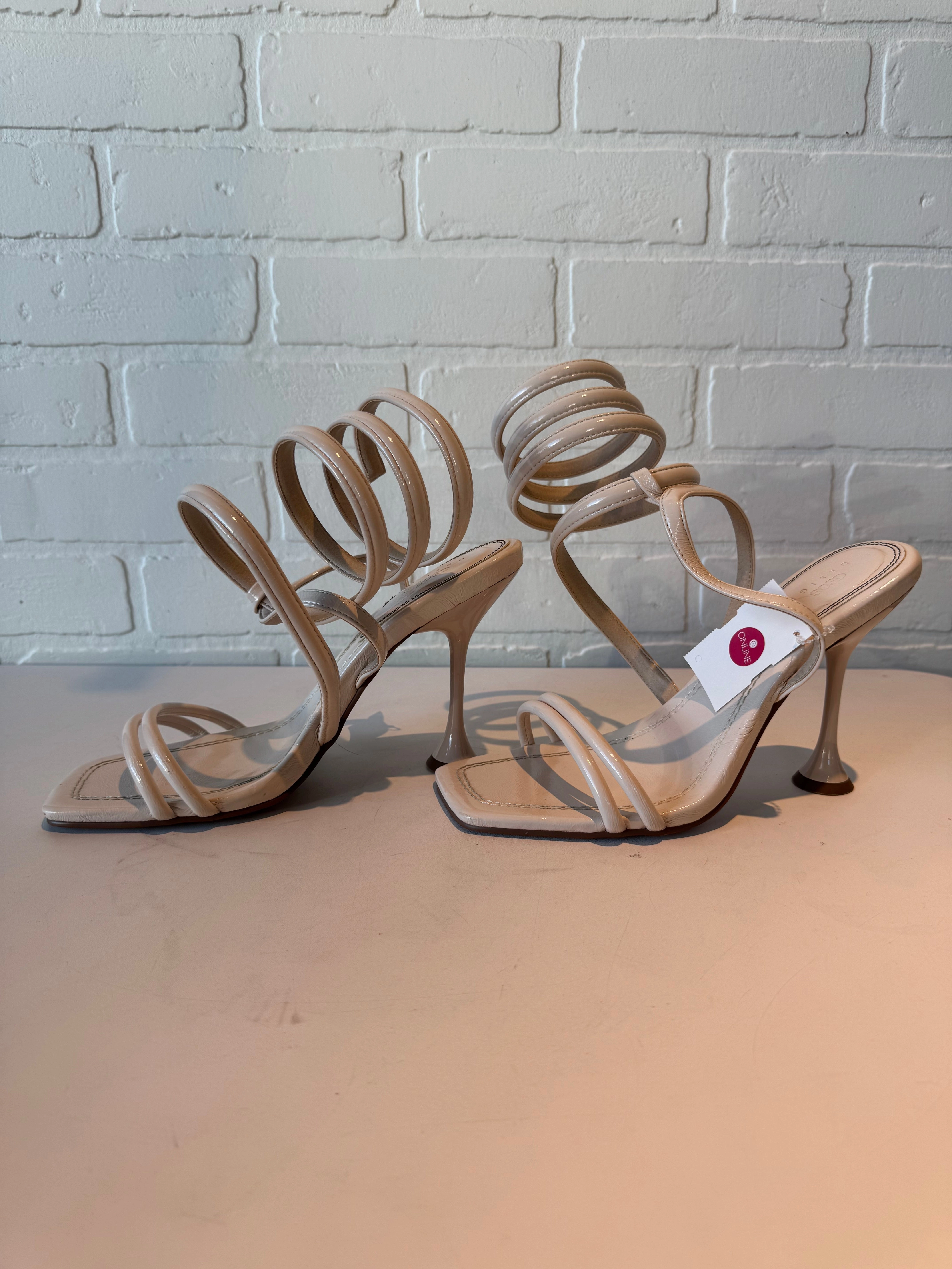 Sandals Heels Stiletto By Asos In Cream, Size: 9
