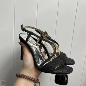 Sandals Heels Stiletto By Badgley Mischka In Black, Size: 6.5