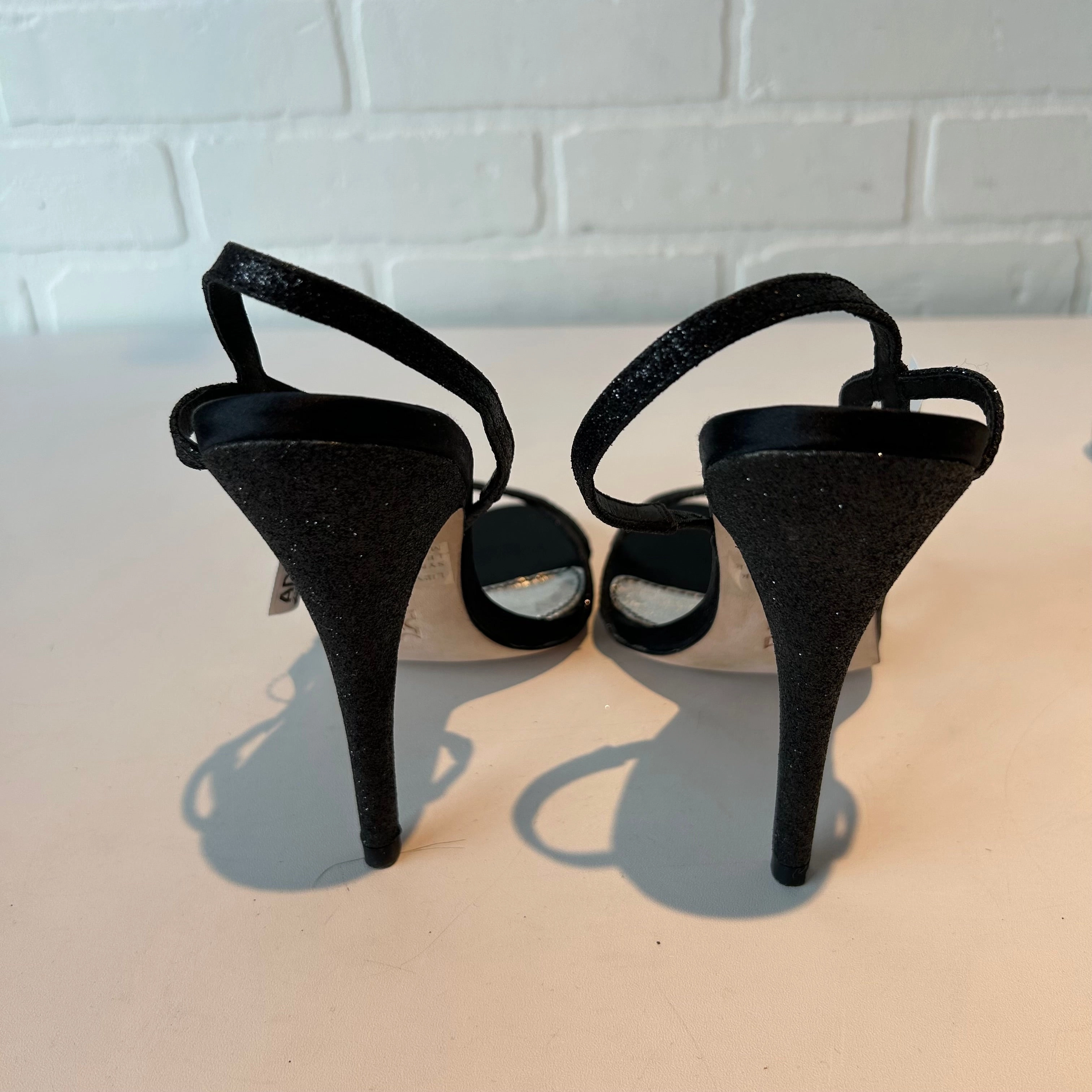 Sandals Heels Stiletto By Bebe In Black, Size: 7
