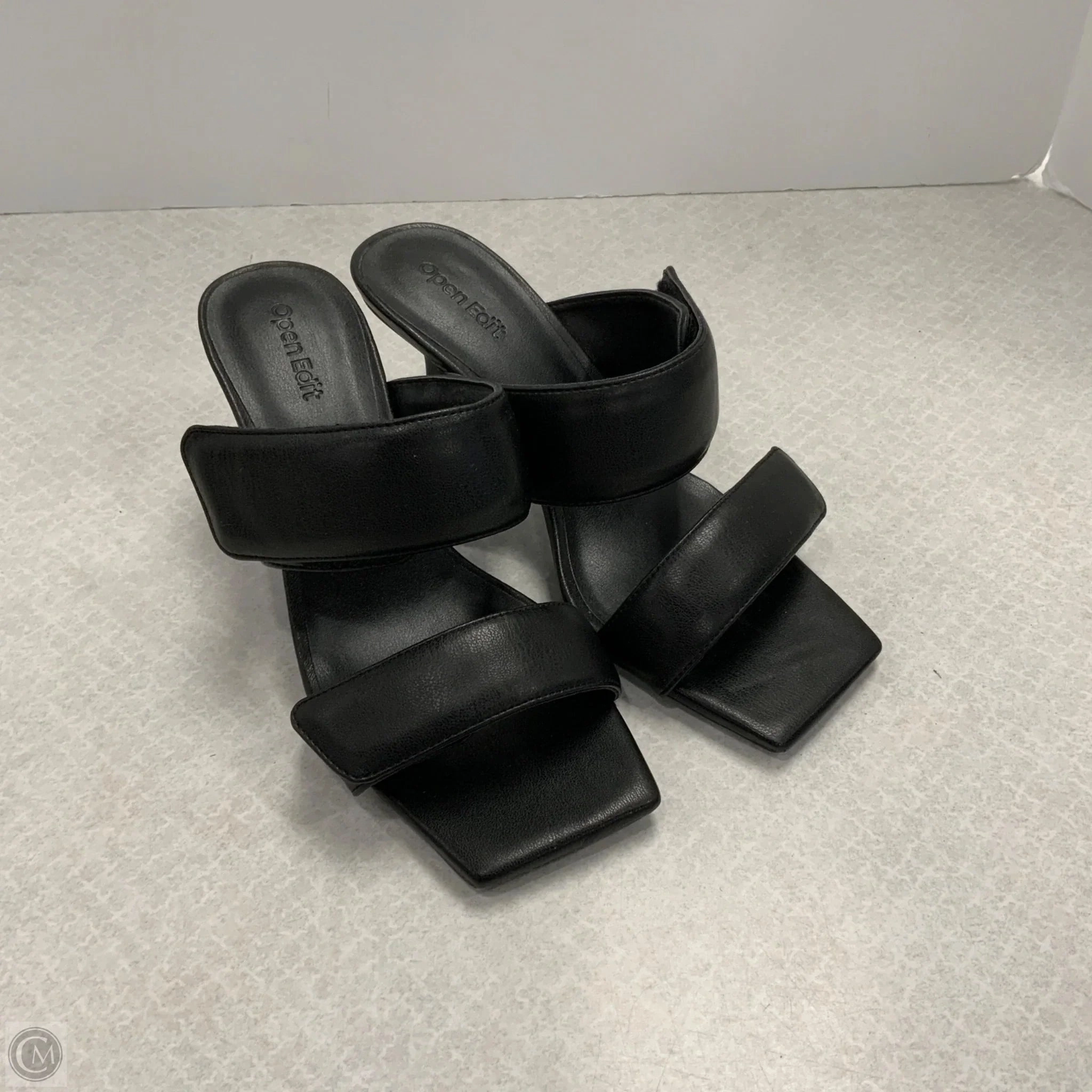 Sandals Heels Stiletto By Open Edit In Black, Size: 6.5