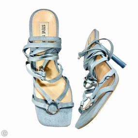 Sandals Heels Stiletto By Steve Madden In Blue Denim, Size: 7