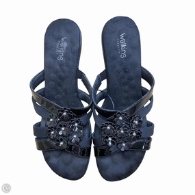 Sandals Heels Wedge By Clothes Mentor In Black, Size: 9.5
