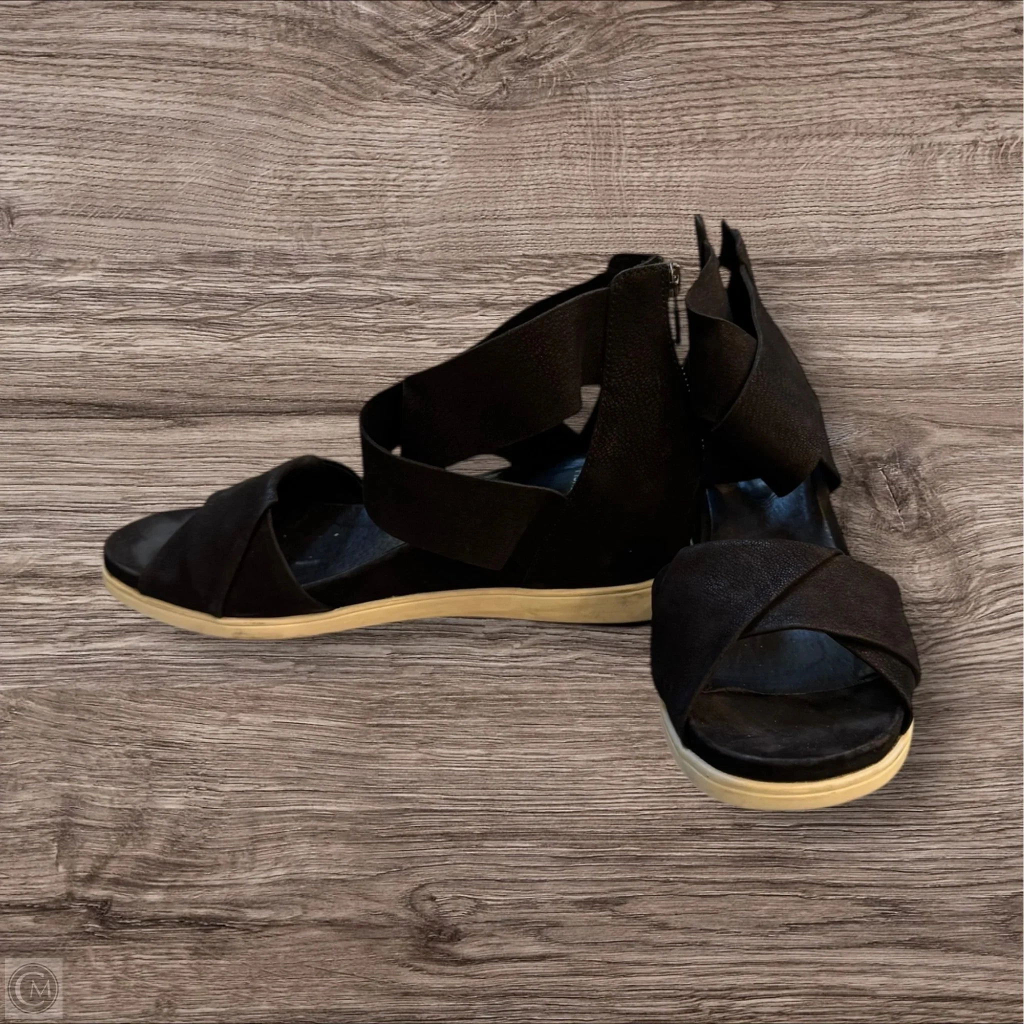 Sandals Heels Wedge By Eileen Fisher In Black, Size: 8
