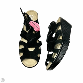Sandals Heels Wedge By Skechers In Black, Size: 9