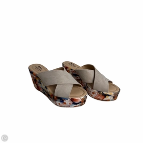 Sandals Heels Wedge By Spring Step In Floral Print, Size: 7
