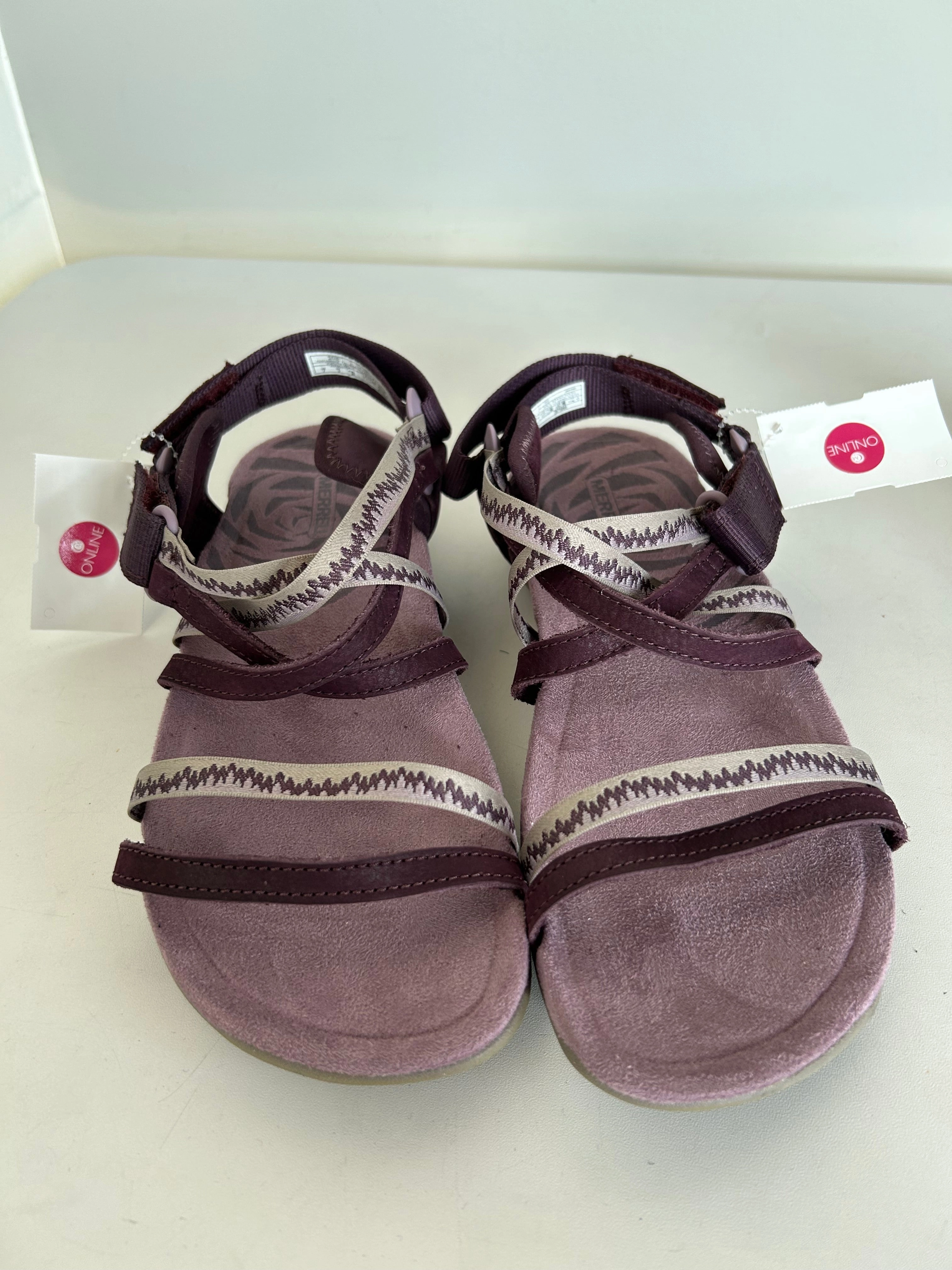 Sandals Sport By Merrell In Grey & Purple, Size: 7