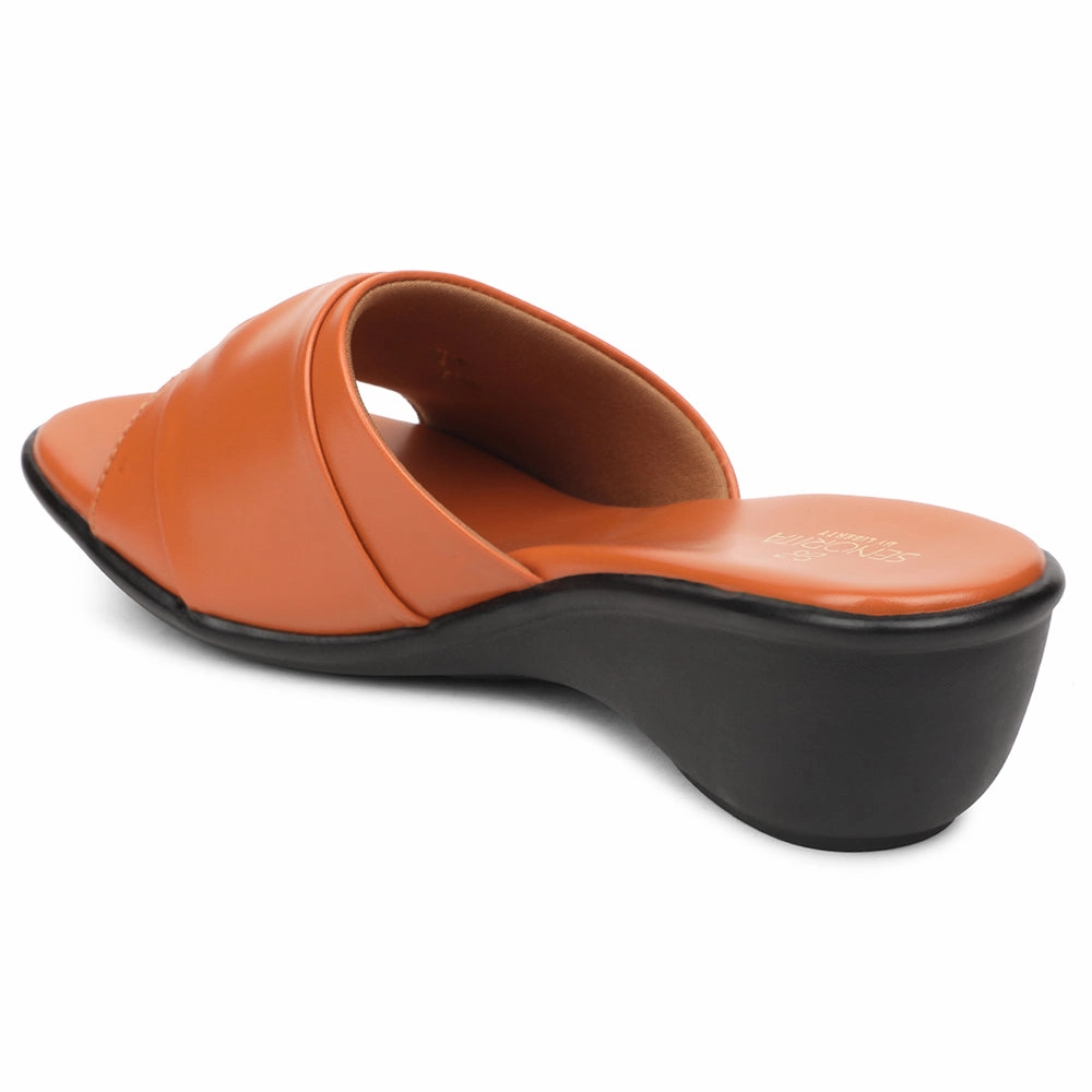 Senorita Tan Casual Wedge Heel Sandal For Women JFL-37 By Liberty