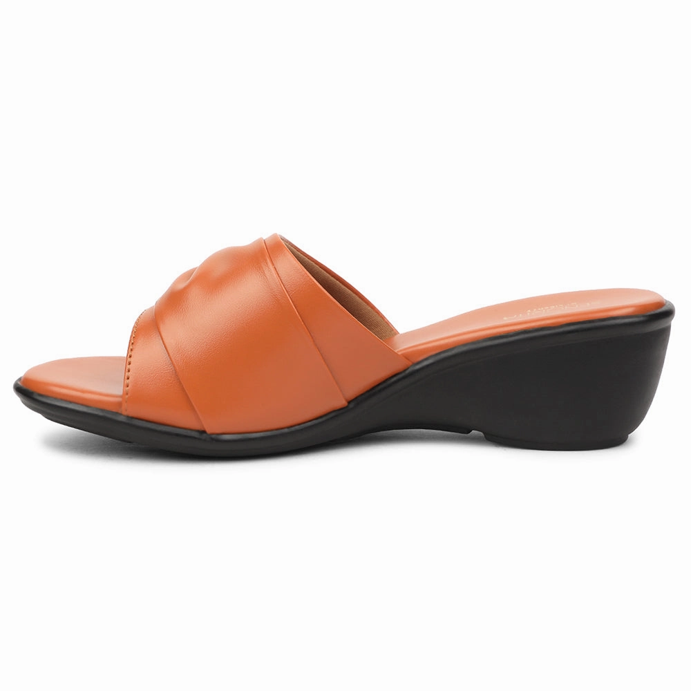 Senorita Tan Casual Wedge Heel Sandal For Women JFL-37 By Liberty