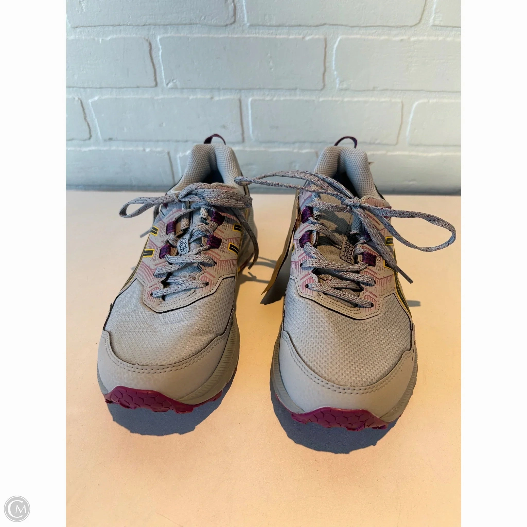 Shoes Athletic By Asics In Grey & Purple, Size: 8.5