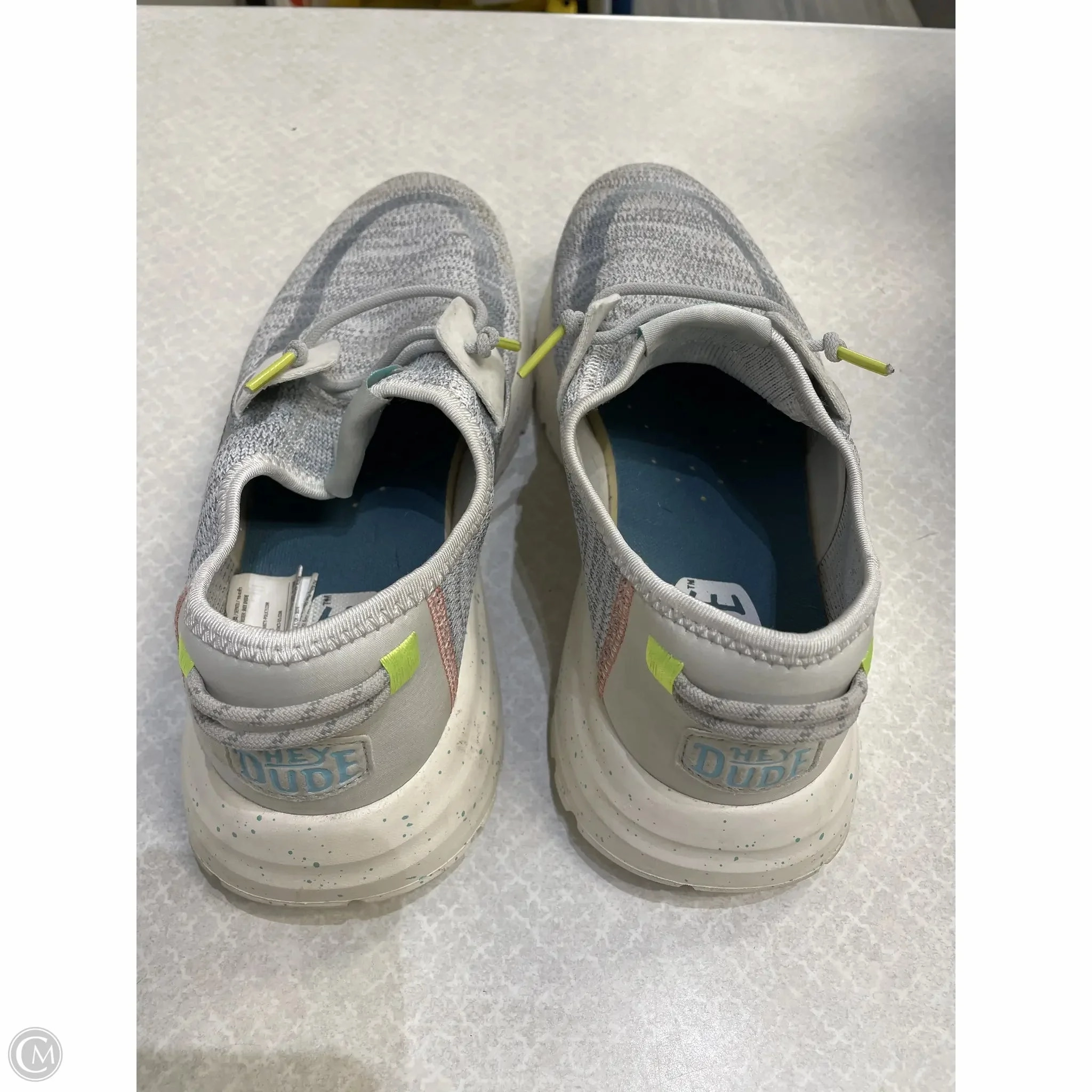 Shoes Athletic By Hey Dude In Grey, Size: 10