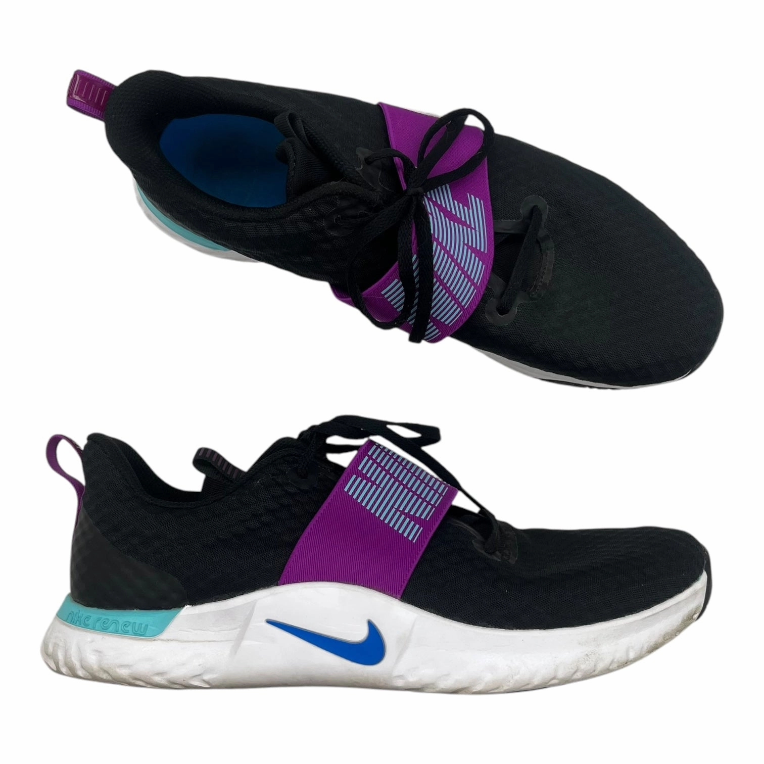 Shoes Athletic By Nike In Black & Purple, Size:12