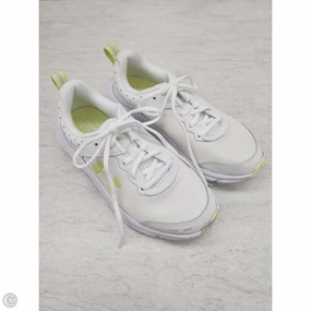 Shoes Athletic By Under Armour In White & Yellow, Size: 7